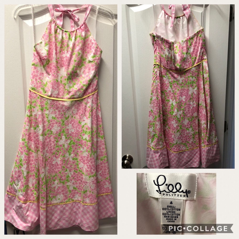 Lilly Pulitzer halter dress, size 4.